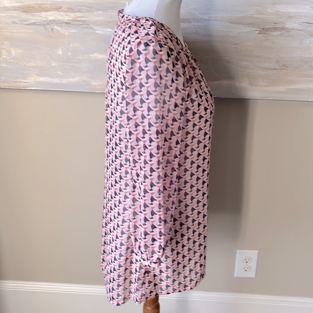 Caslon Sheer Pink Patterned Blouse - image 3